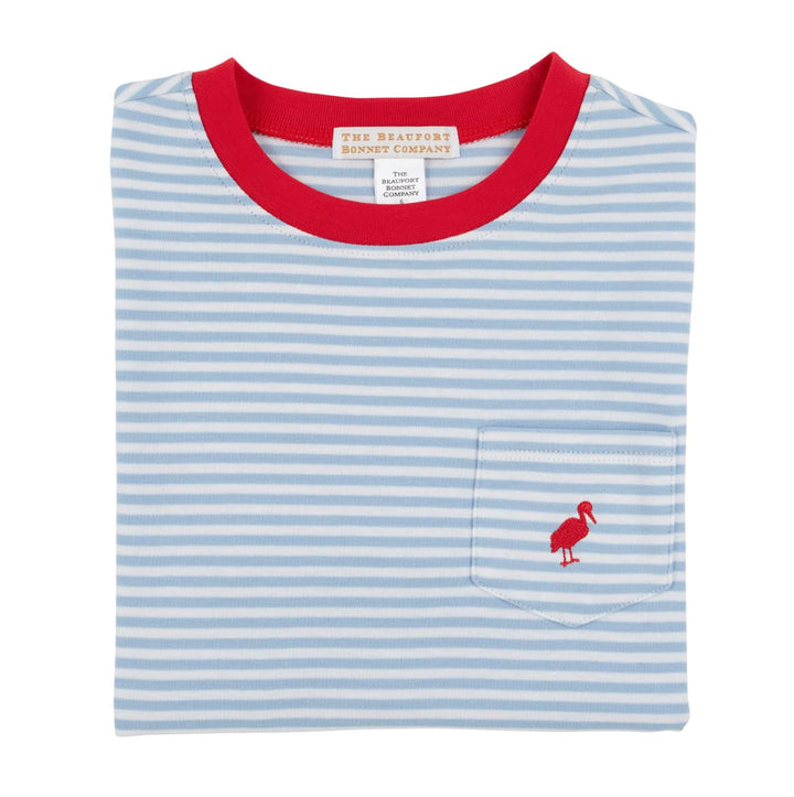 Carter Crewneck - Long Sleeve - Barrington Blue Stripe and Richmond Red Boy Shirt Beaufort Bonnet 