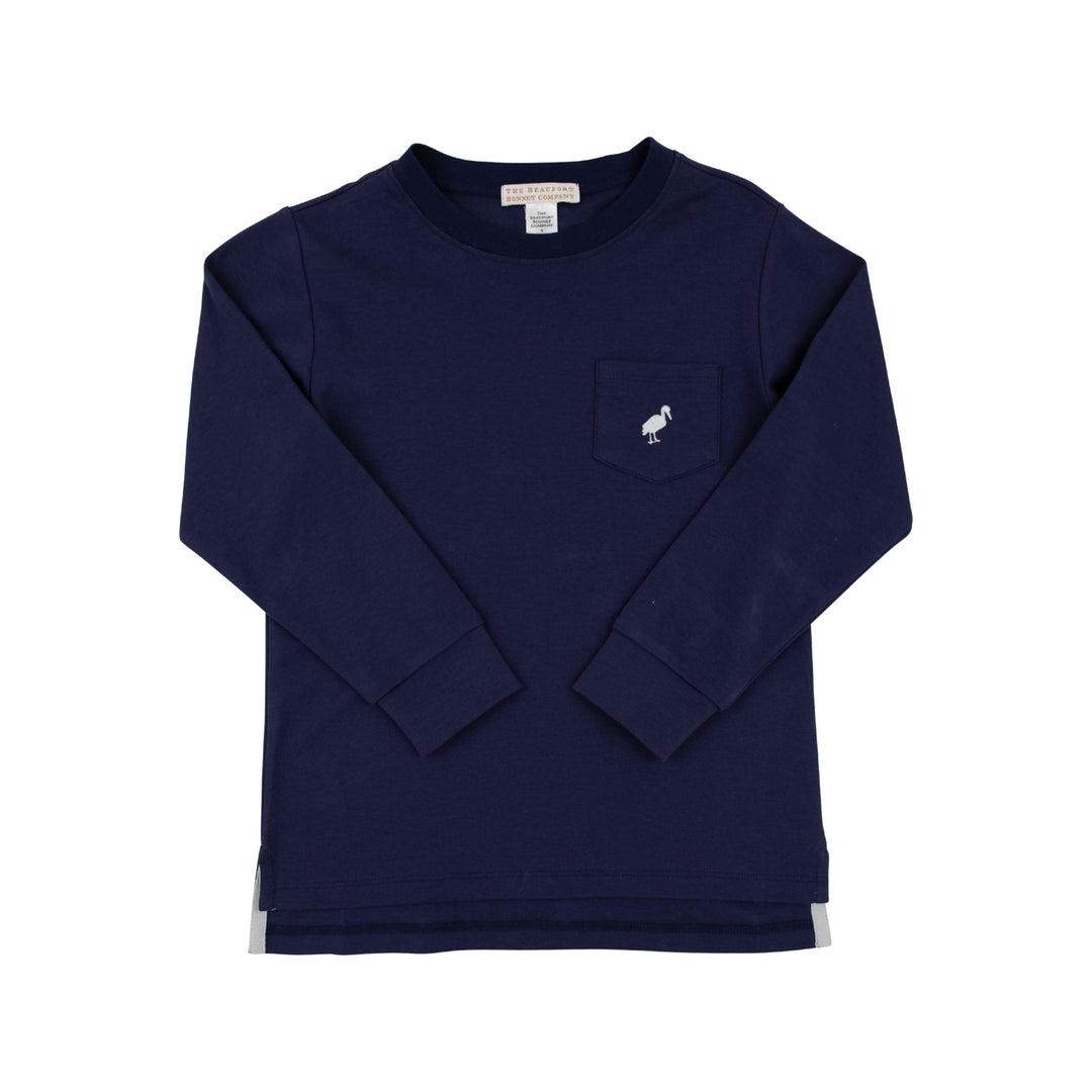 Carter Crewneck - Long Sleeve - Nantucket Navy Boy Shirt Beaufort Bonnet 