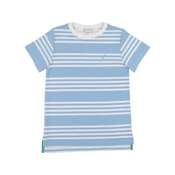 Carter Crewneck - Saddle Ridge Stripe Sarasota Sky Boy Shirt Beaufort Bonnet 