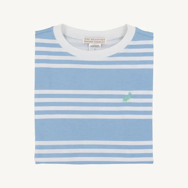 Carter Crewneck - Saddle Ridge Stripe Sarasota Sky Boy Shirt Beaufort Bonnet 