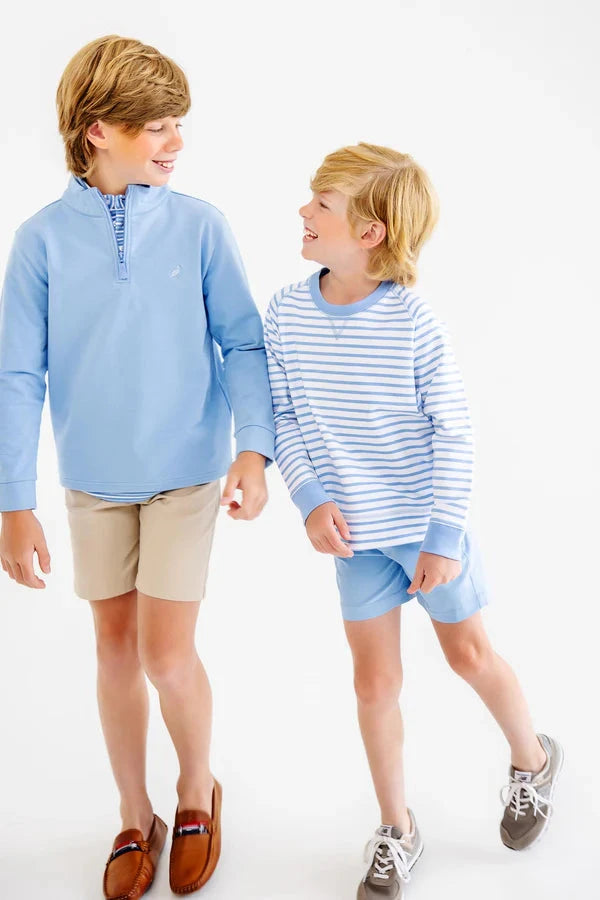 Cassidy Comfy Crewneck - Sarasota Sky Stripe Boy Sweater Beaufort Bonnet 