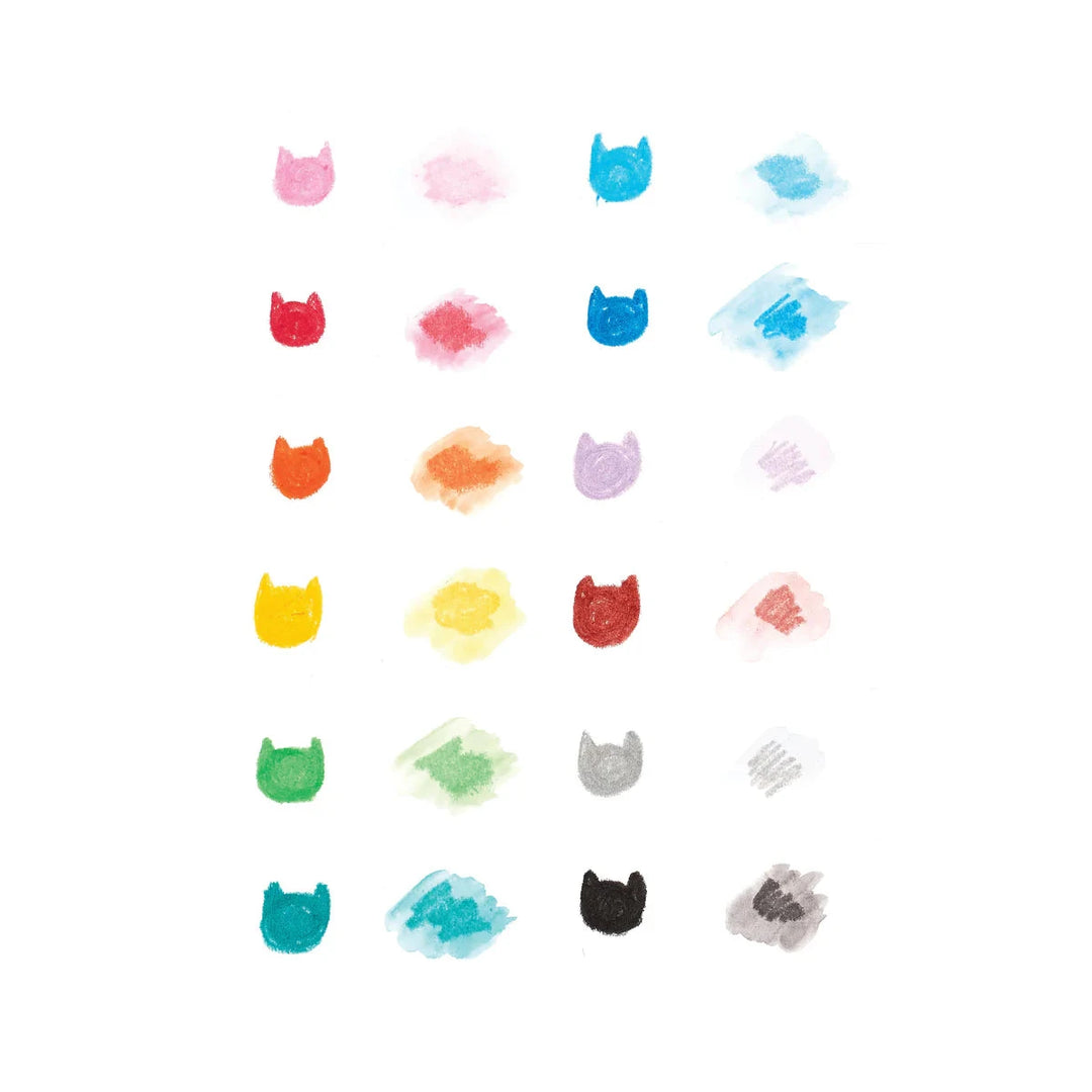 Cat Parade - Twist Up Watercolor Gel Crayons - Set of 12 Coloring Supplies Ooly 