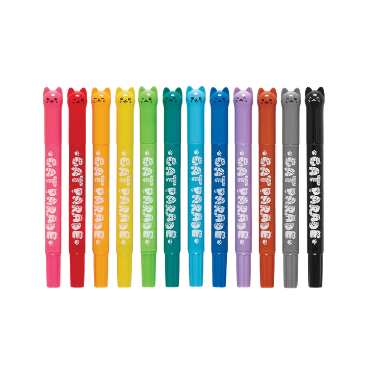 Cat Parade - Twist Up Watercolor Gel Crayons - Set of 12 Coloring Supplies Ooly 