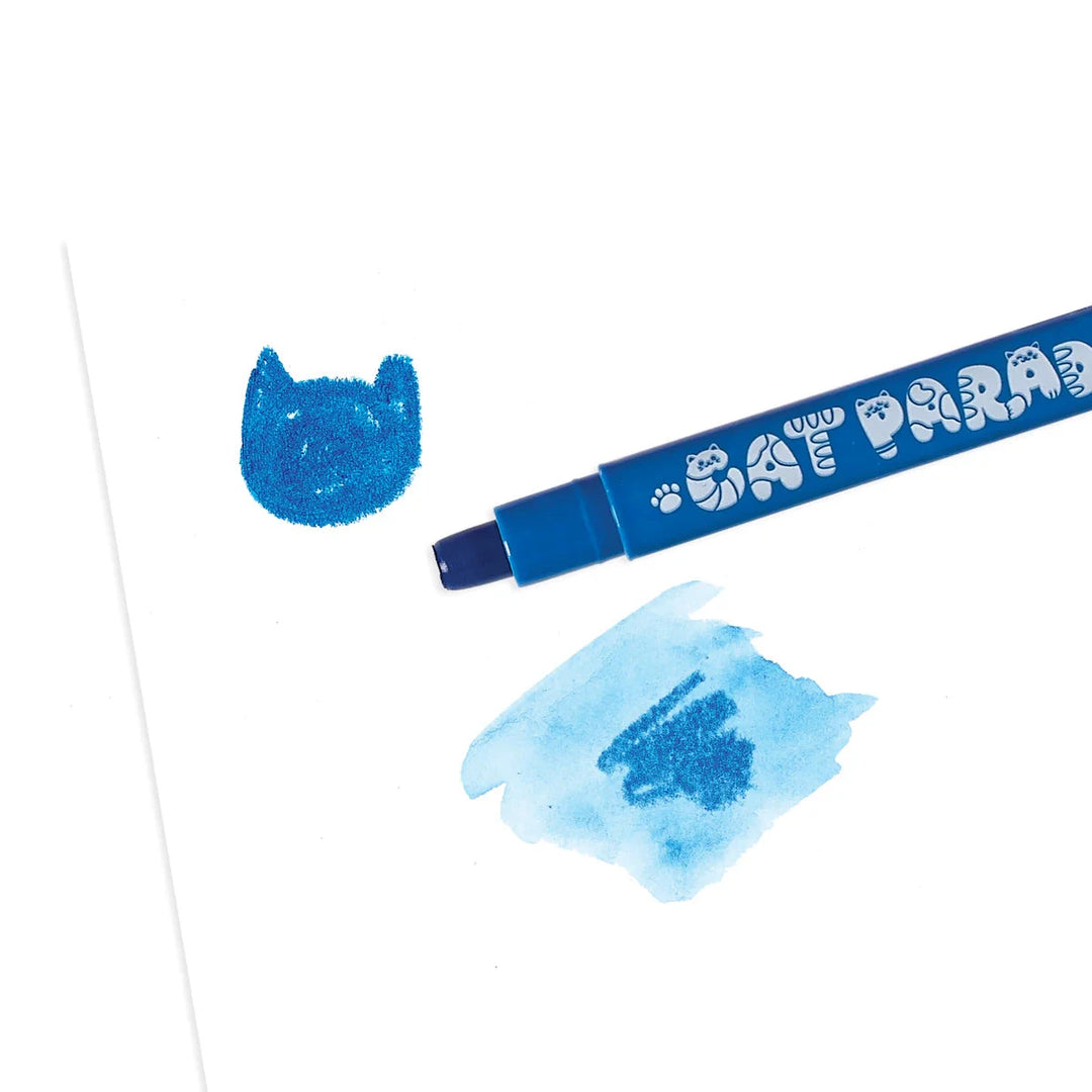 Cat Parade - Twist Up Watercolor Gel Crayons - Set of 12 Coloring Supplies Ooly 