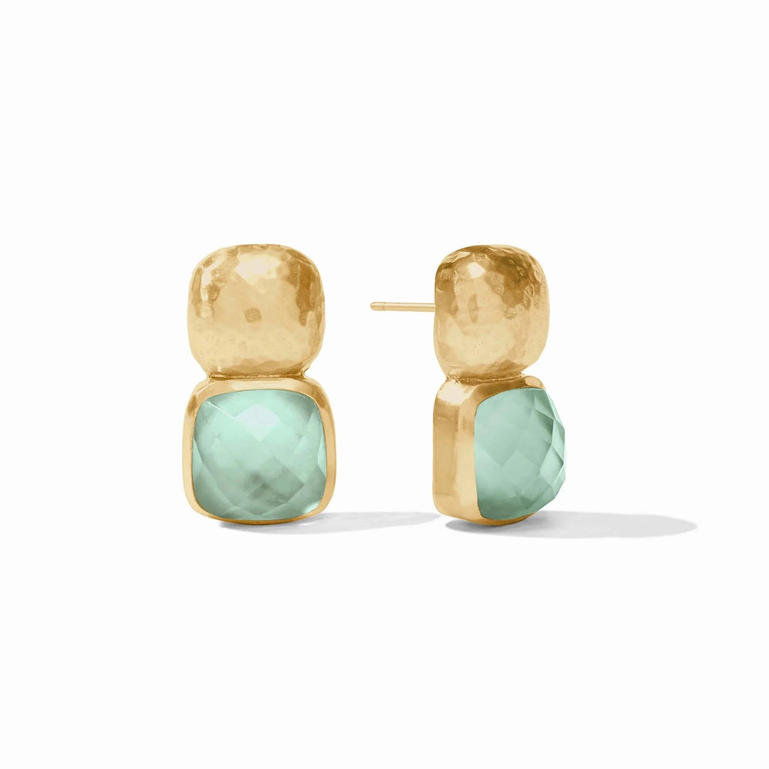 Catalina Earrings - Iridescent Aquamarine Blue Womens Earrings Julie Vos 