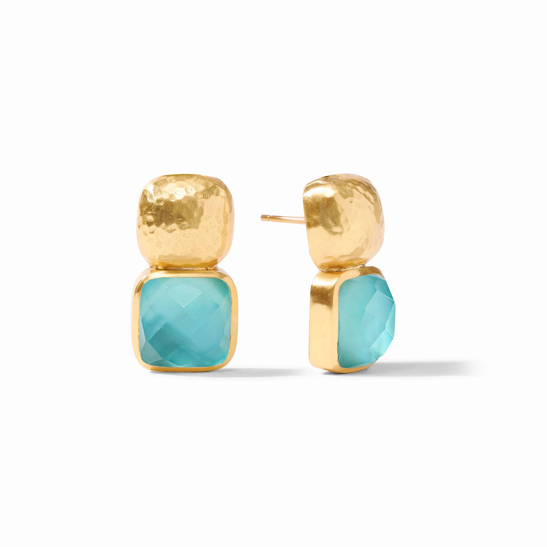 Catalina Earrings - Iridescent Bahamian Blue Womens Earrings Julie Vos 
