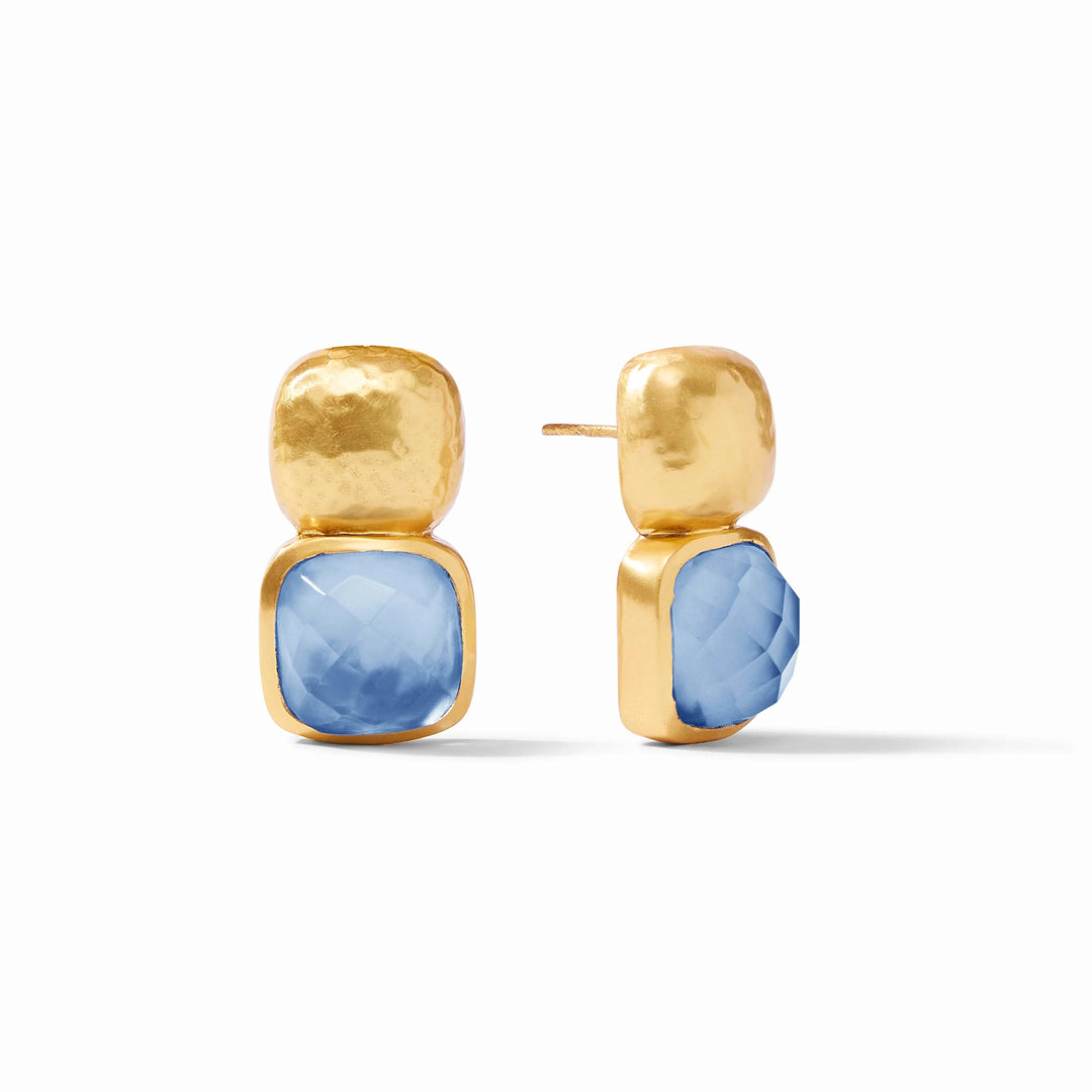 Catalina Earrings - Iridescent Chalcedony Blue Womens Earrings Julie Vos 