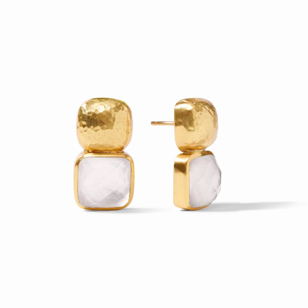 Catalina Earrings - Iridescent Clear Crystal Womens Earrings Julie Vos 