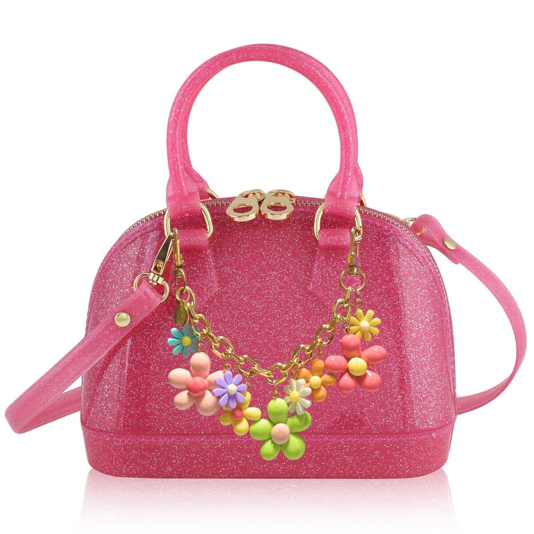Cate Hot Pink Sparkle - Flower Power Girl Purse Carrying Kind 