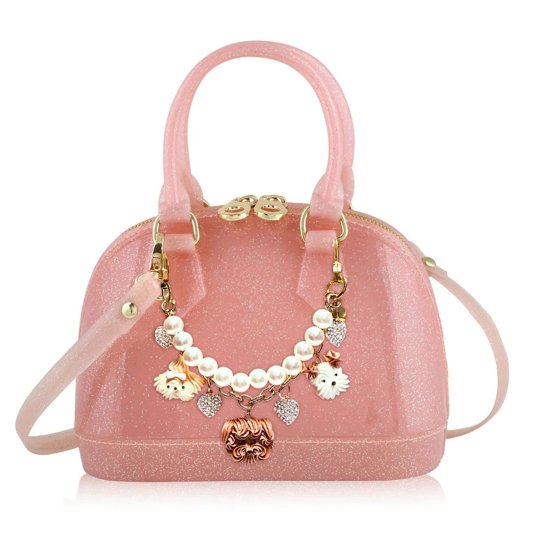 Cate Light Pink Sparkle Purse - Puppy Love Swag Girl Purse Carrying Kind 
