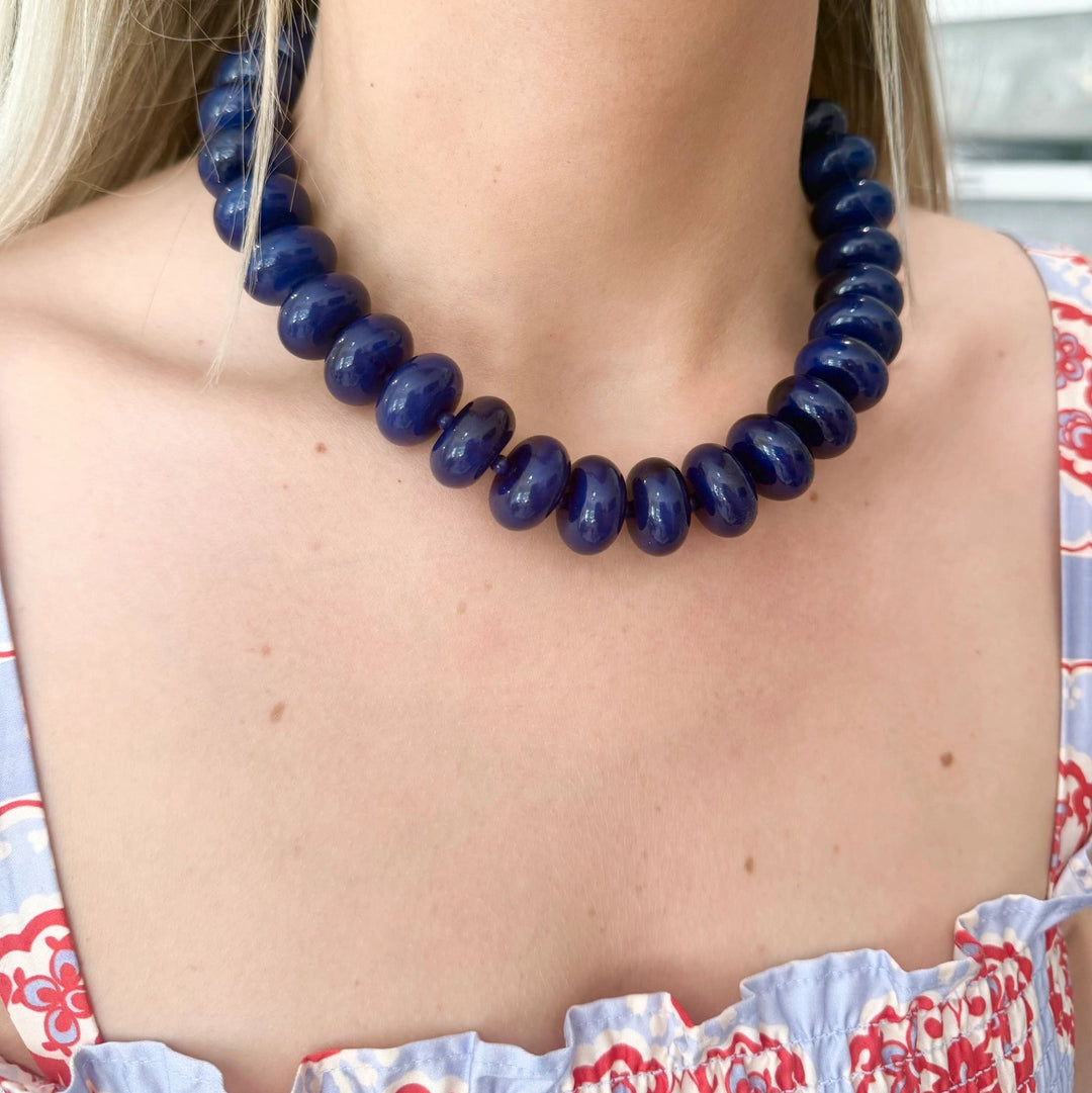Bailey Chunky Necklace - Navy