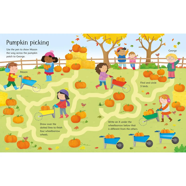 Wipe-Clean Activities Book - Fall Activities