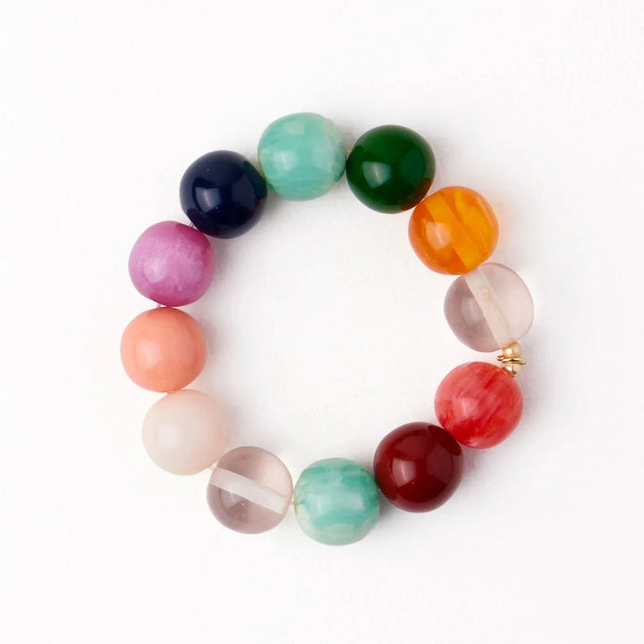 Cece Large Resin Bead Bracelet - Multi Womens Bracelet Ink and Alloy 