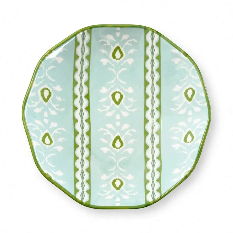 Ceramic Ring Dish - Rosemary Stripe Blue Ring Dish Laura Park Design 