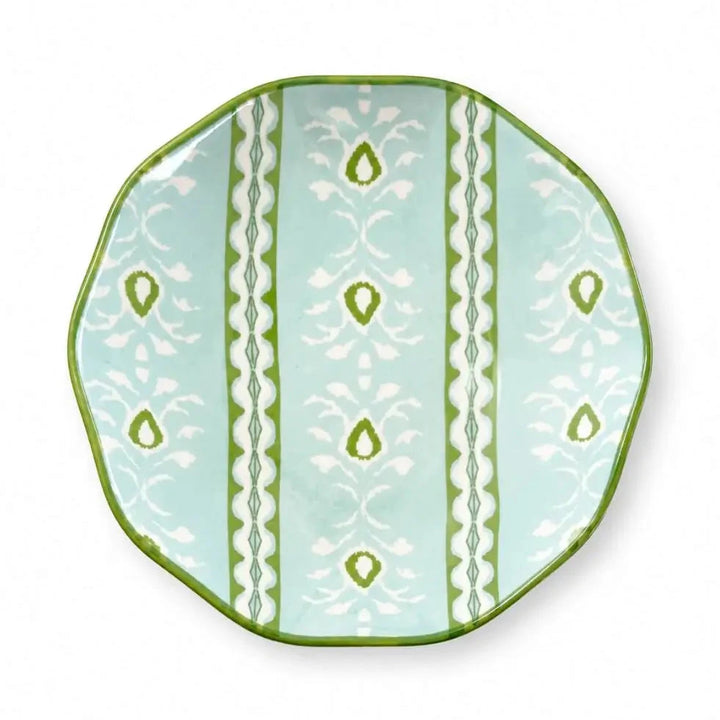 Ceramic Ring Dish - Rosemary Stripe Blue Ring Dish Laura Park Design 