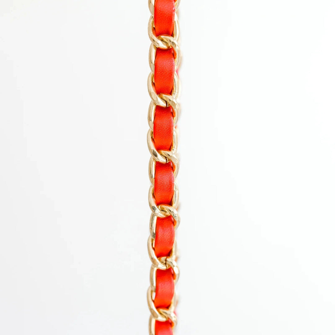 Chain Mail Bag Strap - Red Purse Strap Clearly Handbags 