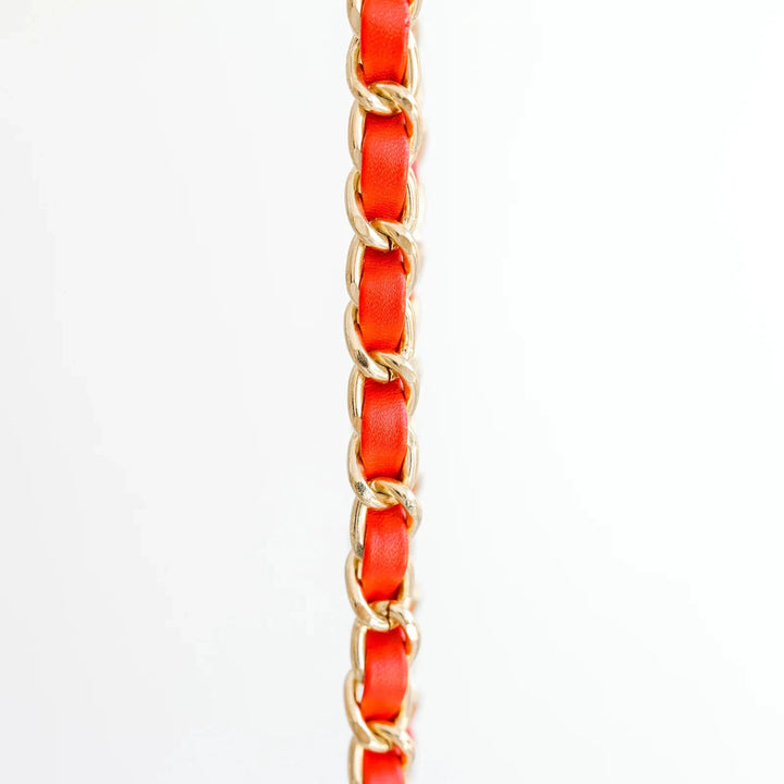 Chain Mail Bag Strap - Red Purse Strap Clearly Handbags 