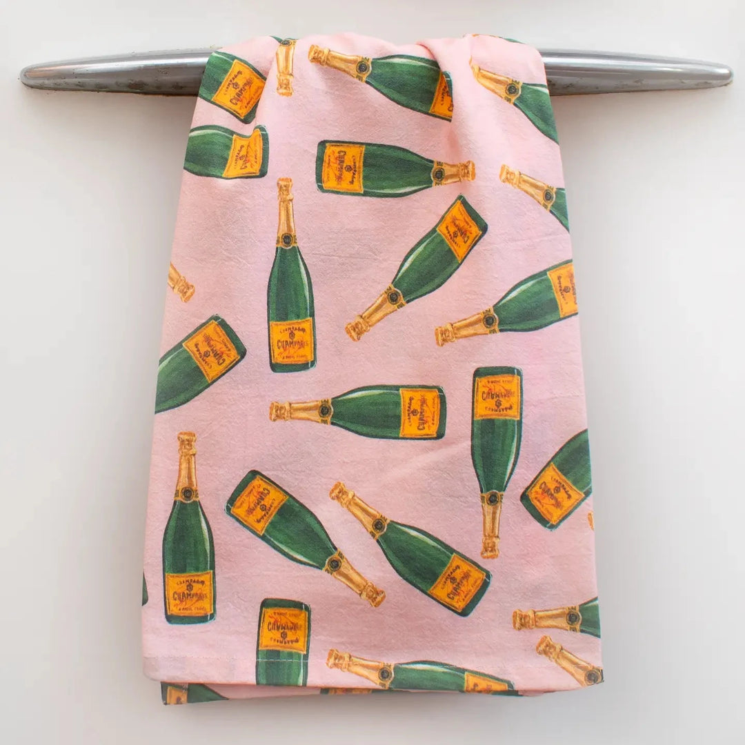 Champagne Bottles Tea Towel Kitchen Towel Taylor Paladino 