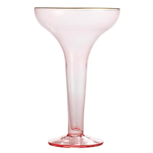Champagne Coupe - Pink Wine Glasses Slant 