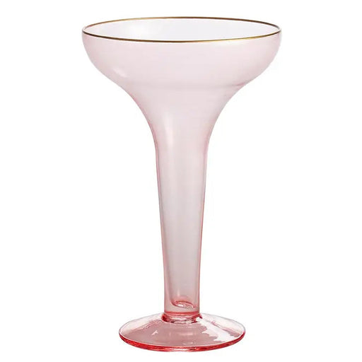 Champagne Coupe - Pink Wine Glasses Slant 