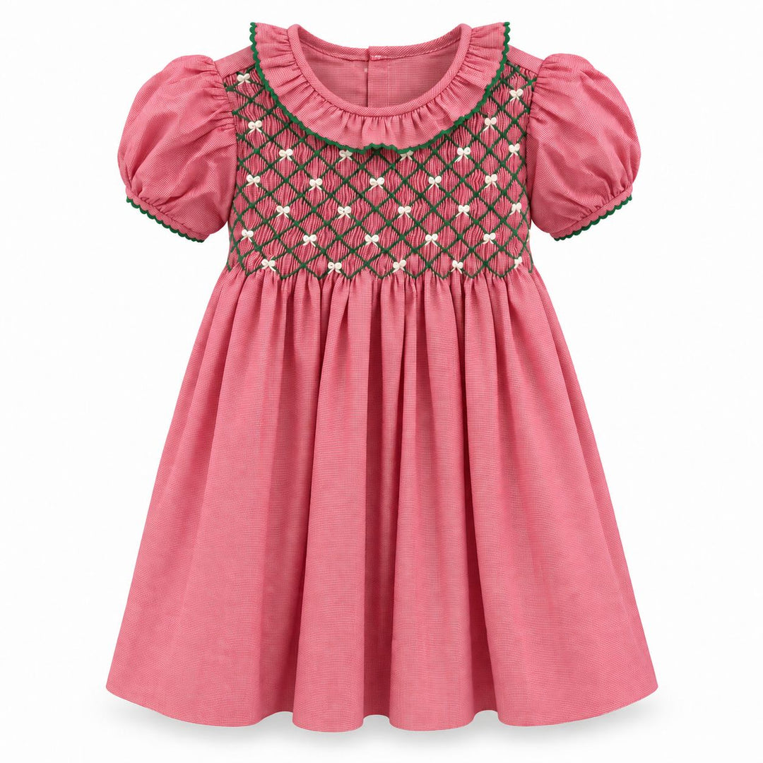 Channing Dress - Christmas Bows Girl Dress Remember Nguyen - Phoenix and Ren 
