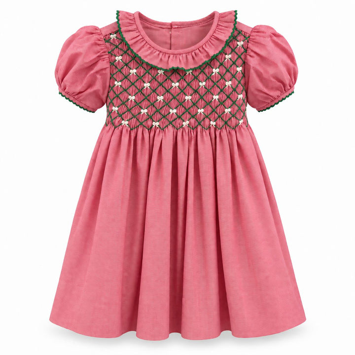 Channing Dress - Christmas Bows Girl Dress Remember Nguyen - Phoenix and Ren 