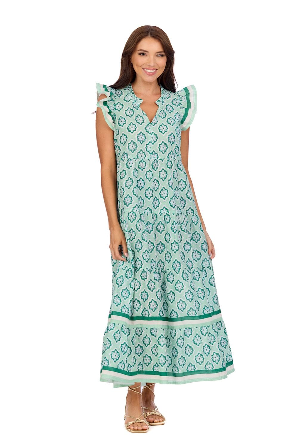 Chapman Maxi Dress - Green Womens Dress MudPie 