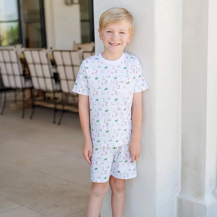 Charles Boys Short Set - Golf Life Boy Pajamas Lila & Hayes 