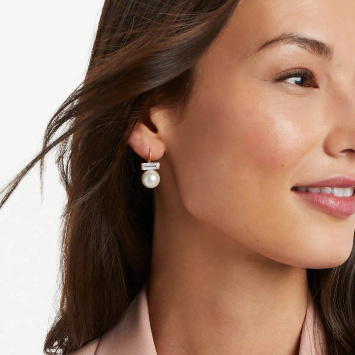 Charlotte Earrings - Pearl Womens Earrings Julie Vos 