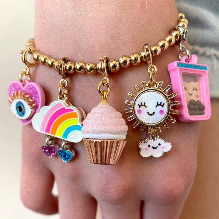 CHARM IT! Gold Stretch Bead Bracelet Girl Bracelet Charm It 