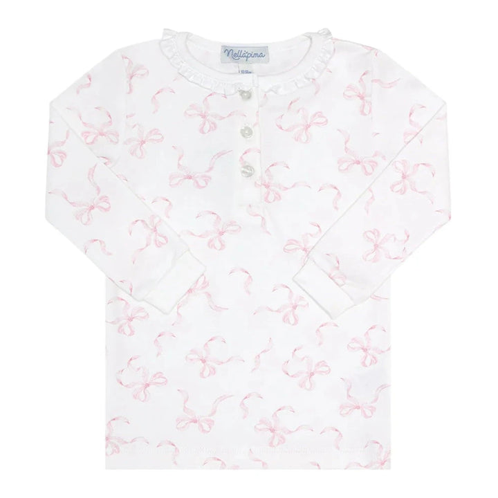 Charming Bows Print Pajamas Girl Pajamas Nella Pima 