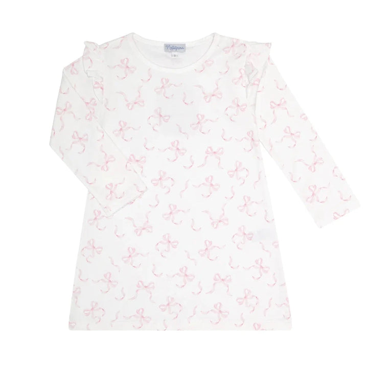 Charming Bows Print Playtime Dress Girl Bubble Nella Pima 