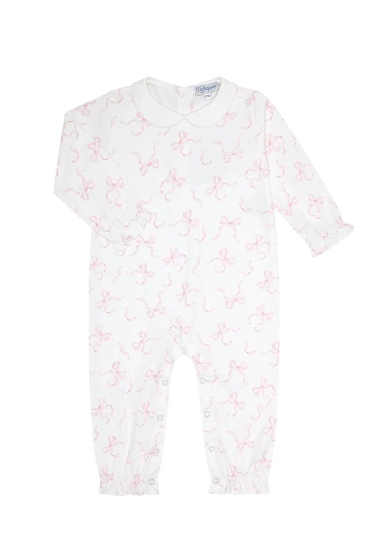 Charming Bows Print Romper Girl Romper Nella Pima 