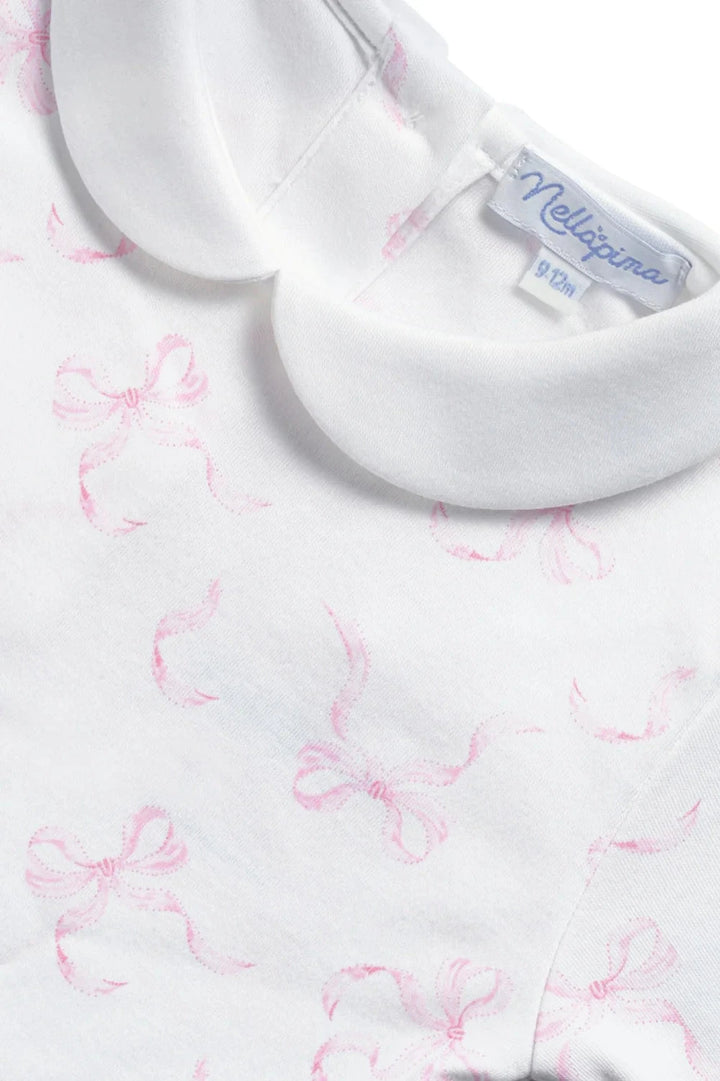 Charming Bows Print Romper Girl Romper Nella Pima 