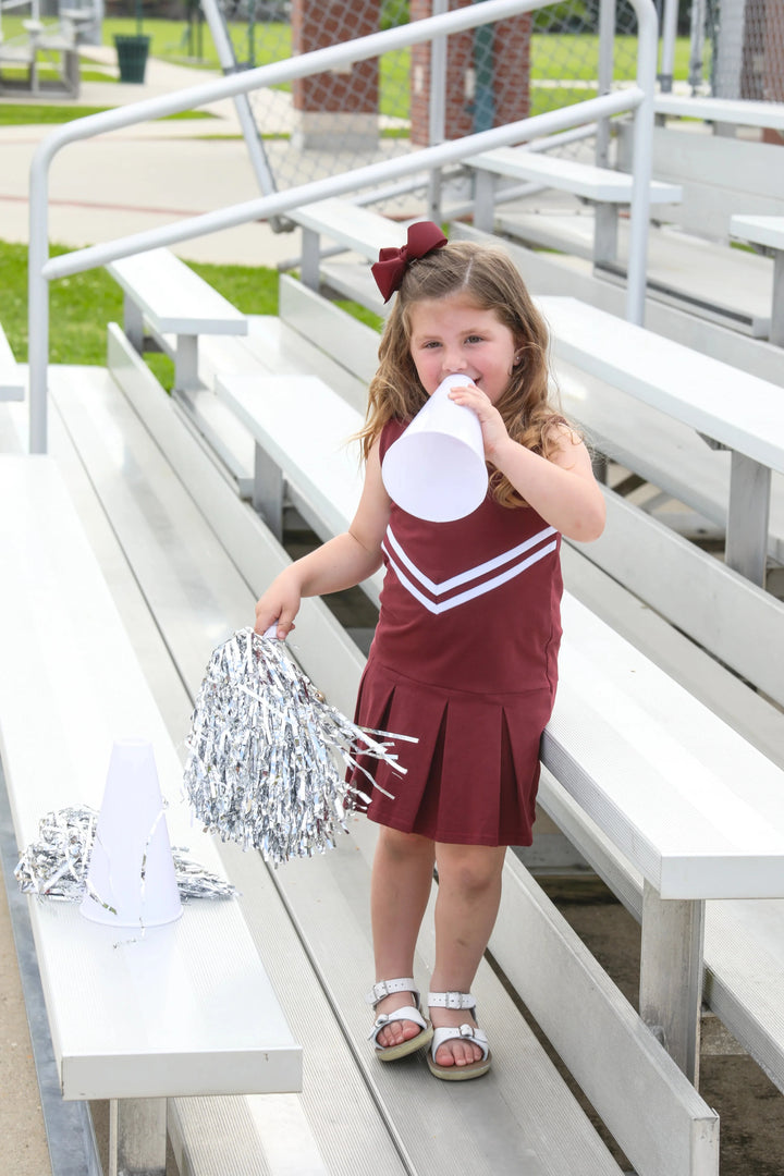 Cheer Uniform Dress - Maroon Girl Dress Trotter Street Kids 