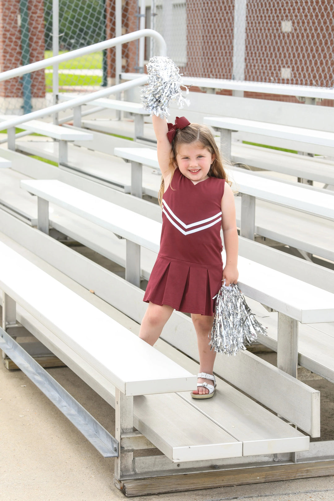 Cheer Uniform Dress - Maroon Girl Dress Trotter Street Kids 