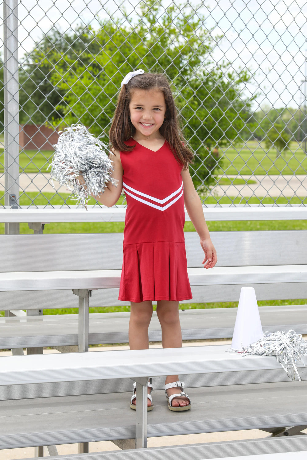 Cheer Uniform Dress - Red Girl Dress Trotter Street Kids 