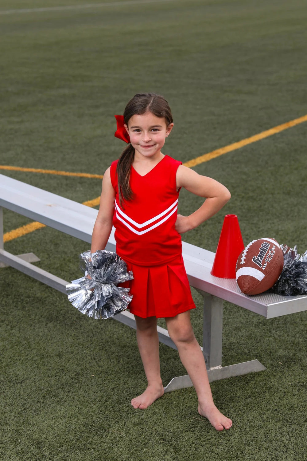 Cheer Uniform Set - Red Girl Short Set Trotter Street Kids 