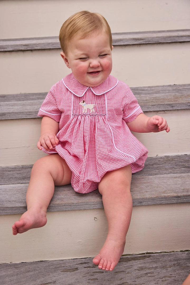 Chest Smocked Bubble - Lab Boy Bubble Little English 