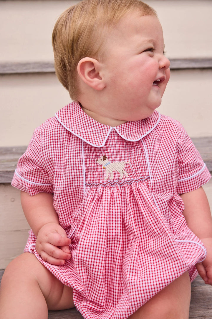 Chest Smocked Bubble - Lab Boy Bubble Little English 