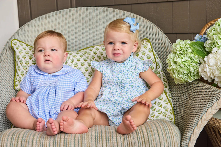 Chest Smocked Bubble - Mayfair Gingham Boy Bubble Little English 