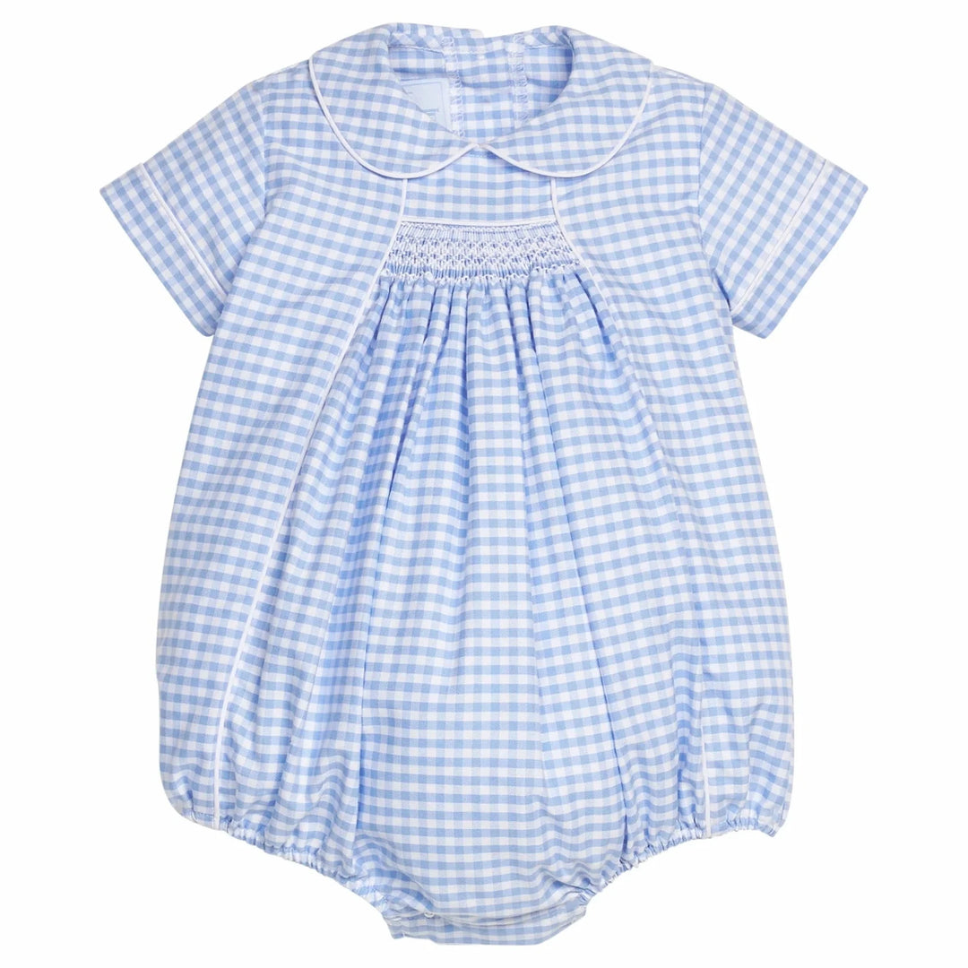 Chest Smocked Bubble - Mayfair Gingham Boy Bubble Little English 