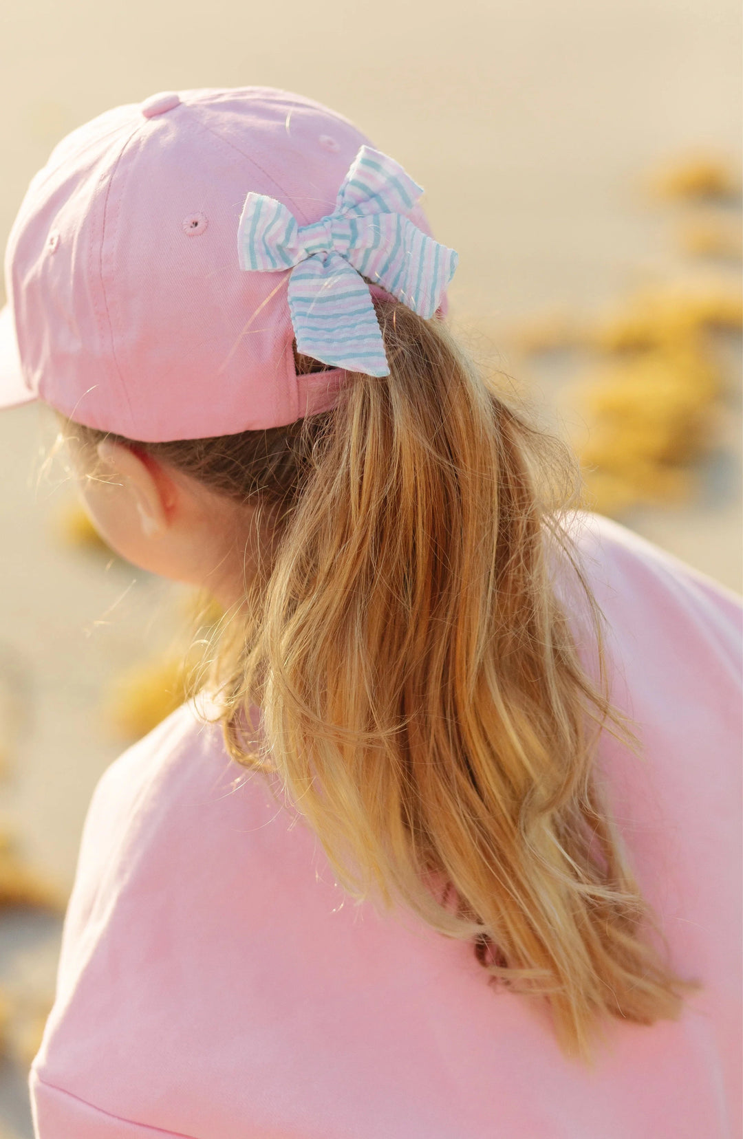 Children's Baseball Hat - Rainbow Sparkle Bow Girl Hat Bits & Bows 