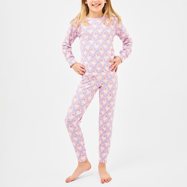 Children's Pajama Set - Santa Baby Bows - Infant and Toddler Child Pajamas Mary Square 6 