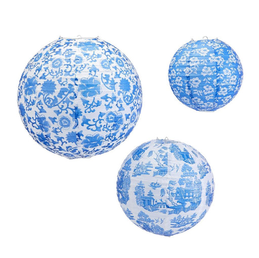 Chinoiserie Paper Lanterns - Set of 3 Decor Two's Company 
