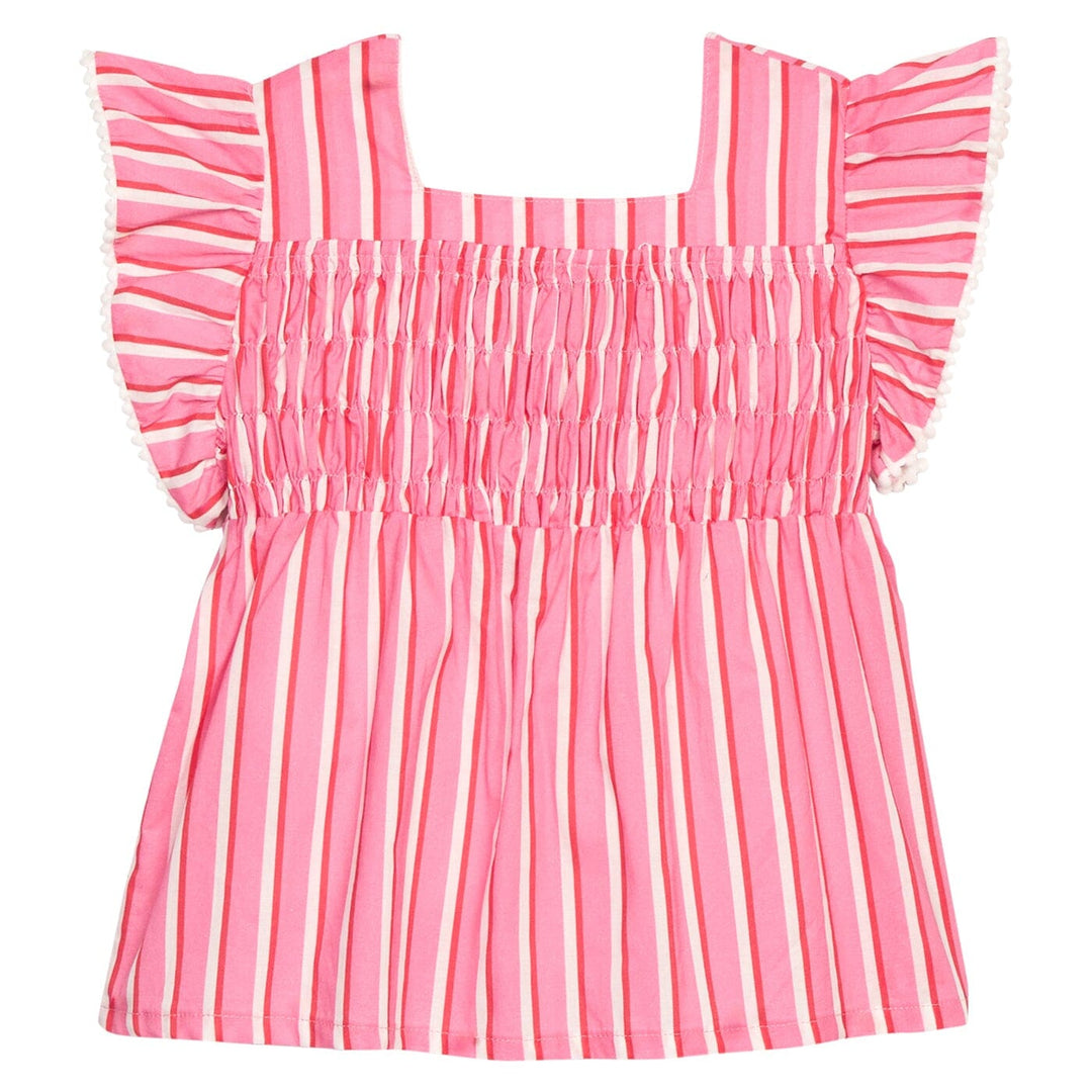 Chloe Top - Saltwater Taffy Stripe Girl Shirt Bisby 