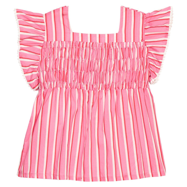 Chloe Top - Saltwater Taffy Stripe Girl Shirt Bisby 