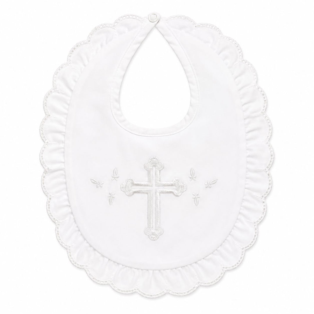 Christening Bib - Scallop Edge Bib Elegant Baby 