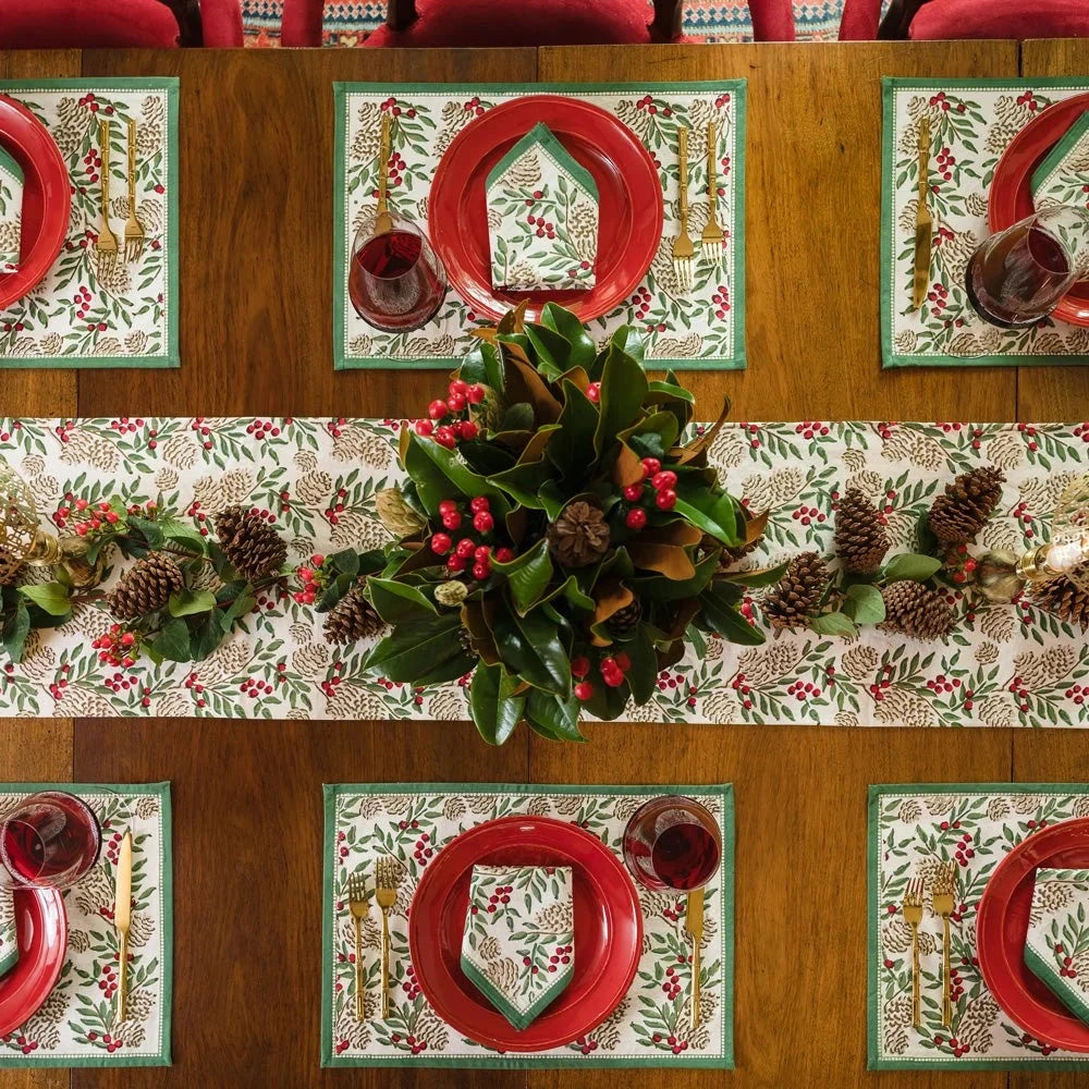 Christmas Garland Table Runner Table Runner Pomegranate 