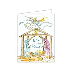 Christmas Greeting Cards Boxed Set Gift Card Rosanne Beck Joy to the World Nativity 